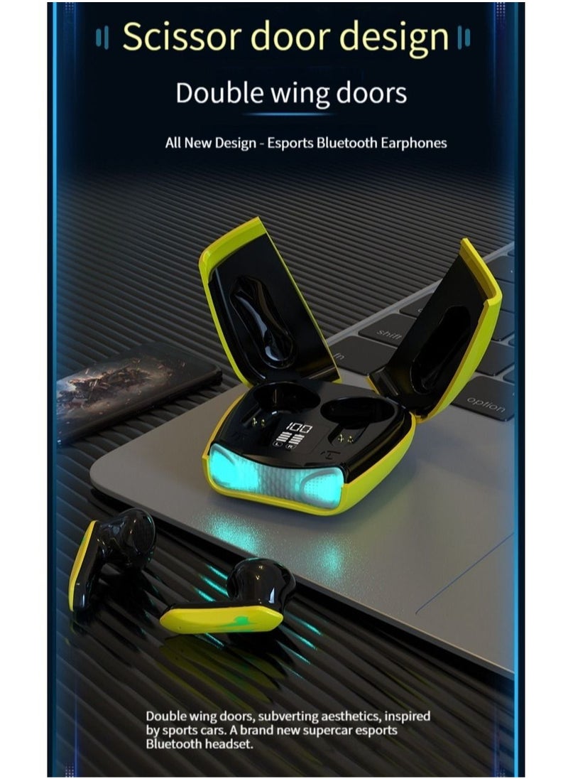SAB Wireless Bluetooth gaming earphones - Cool RGB lighting/scissor door design  - Image 3