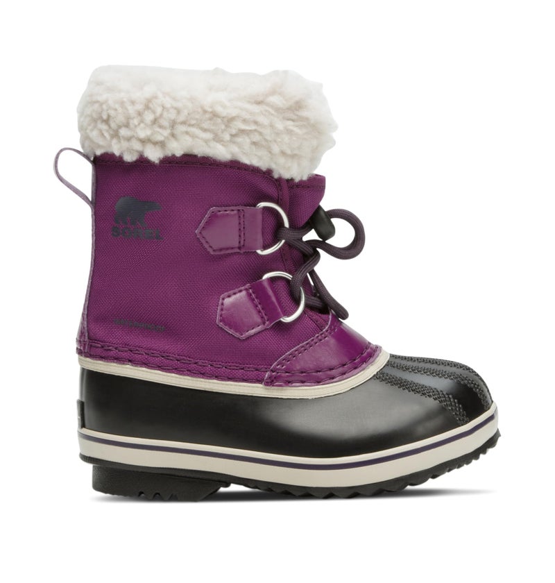 SOREL Children's Yoot Pac Nylon Waterproof Boot - Wild Iris, Dark Plum - 4 - Image 1