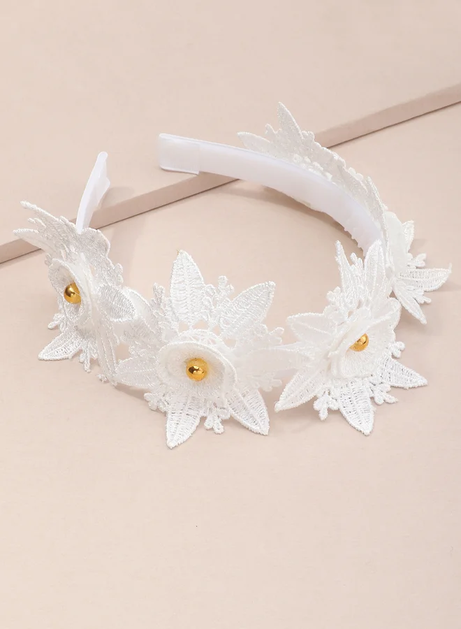 Take Two  Solid Flower Headband for Women | Best Price UAE