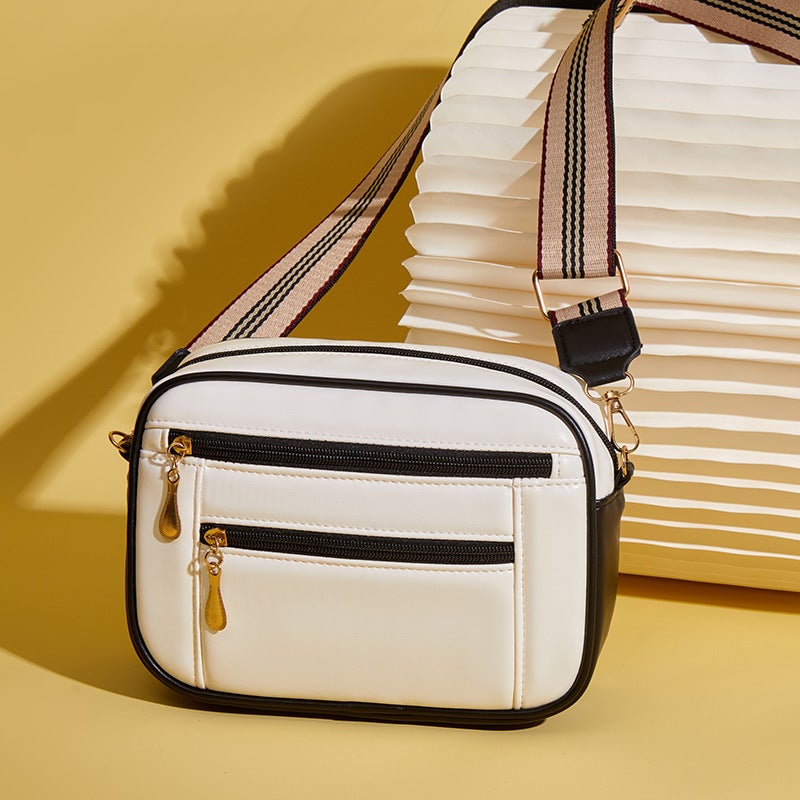 Women's PU Crossbody Square Bag with Wide Shoulder Strap - Image 4