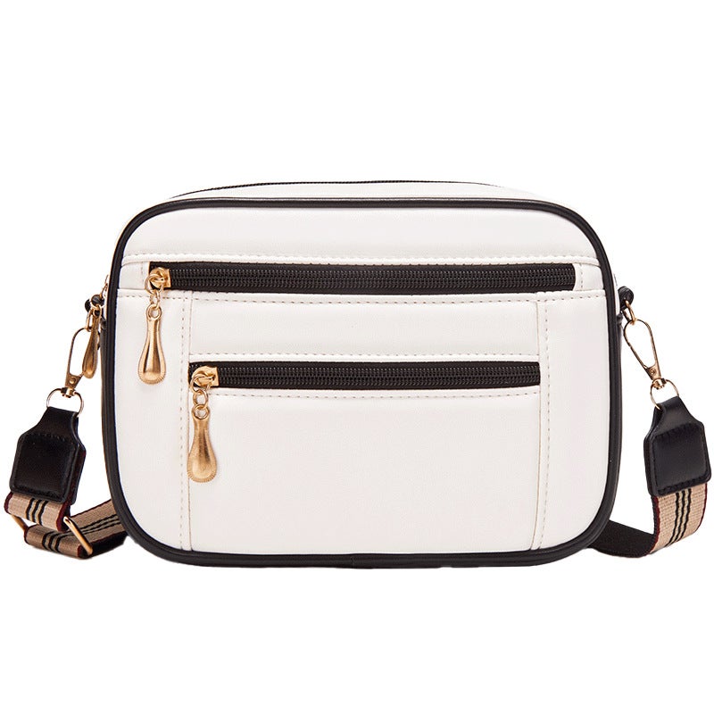 Women's PU Crossbody Square Bag with Wide Shoulder Strap - Image 5