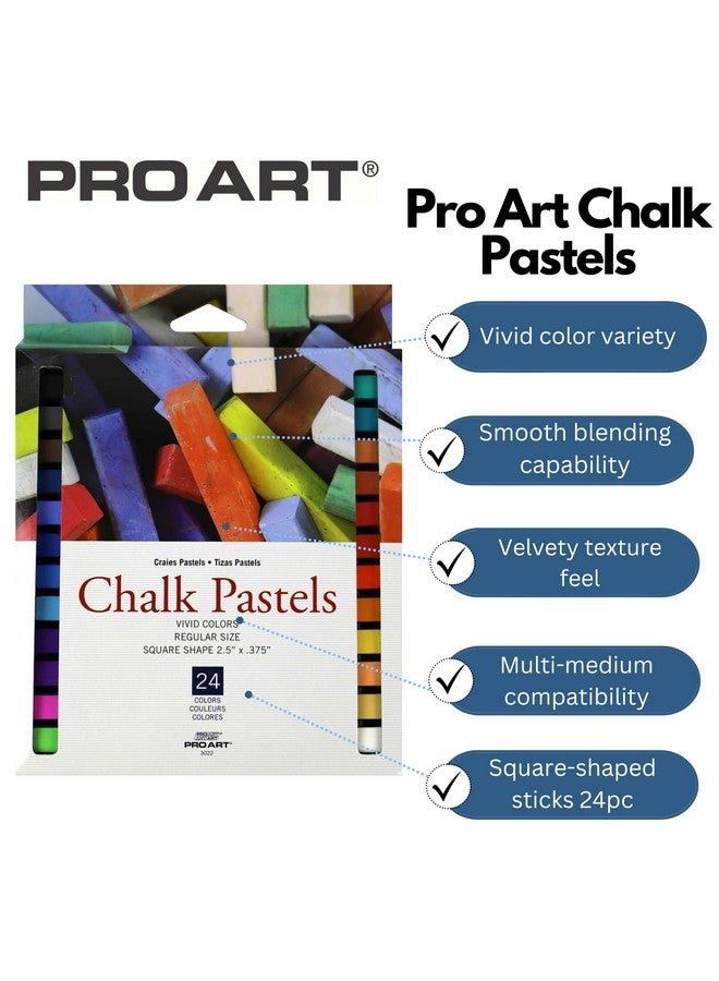 Pro Art Chalk Pastel Set 24 Count (Pack Of 1) Assorted - Image 2