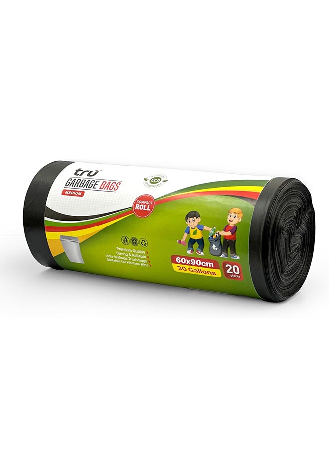 Tru Garbage Bags Compact Roll Black 60x90cm - Pack of 3  - Image 2