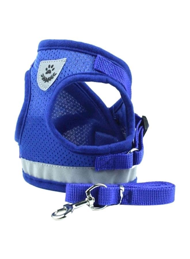 NIBEMINENT Reflective Chest Harness With Leash Blue XL - Image 1