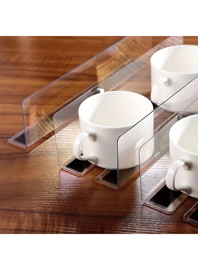 6Pcs 40Cm Clear Magnetic Shelf Dividers Heavy Duty Organizer For Kitchen Closet - Image 3