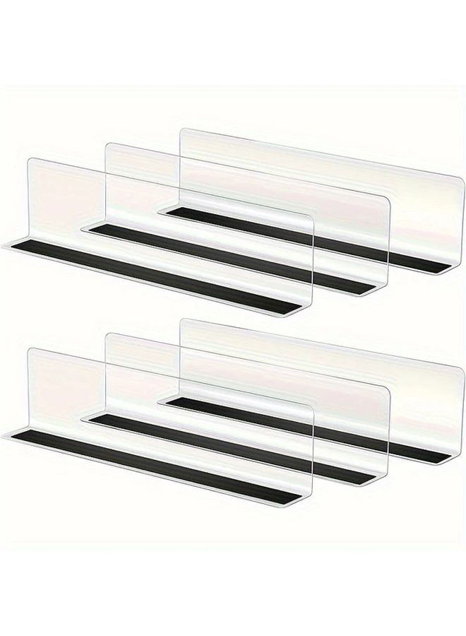 6Pcs 40Cm Clear Magnetic Shelf Dividers Heavy Duty Organizer For Kitchen Closet - Image 5
