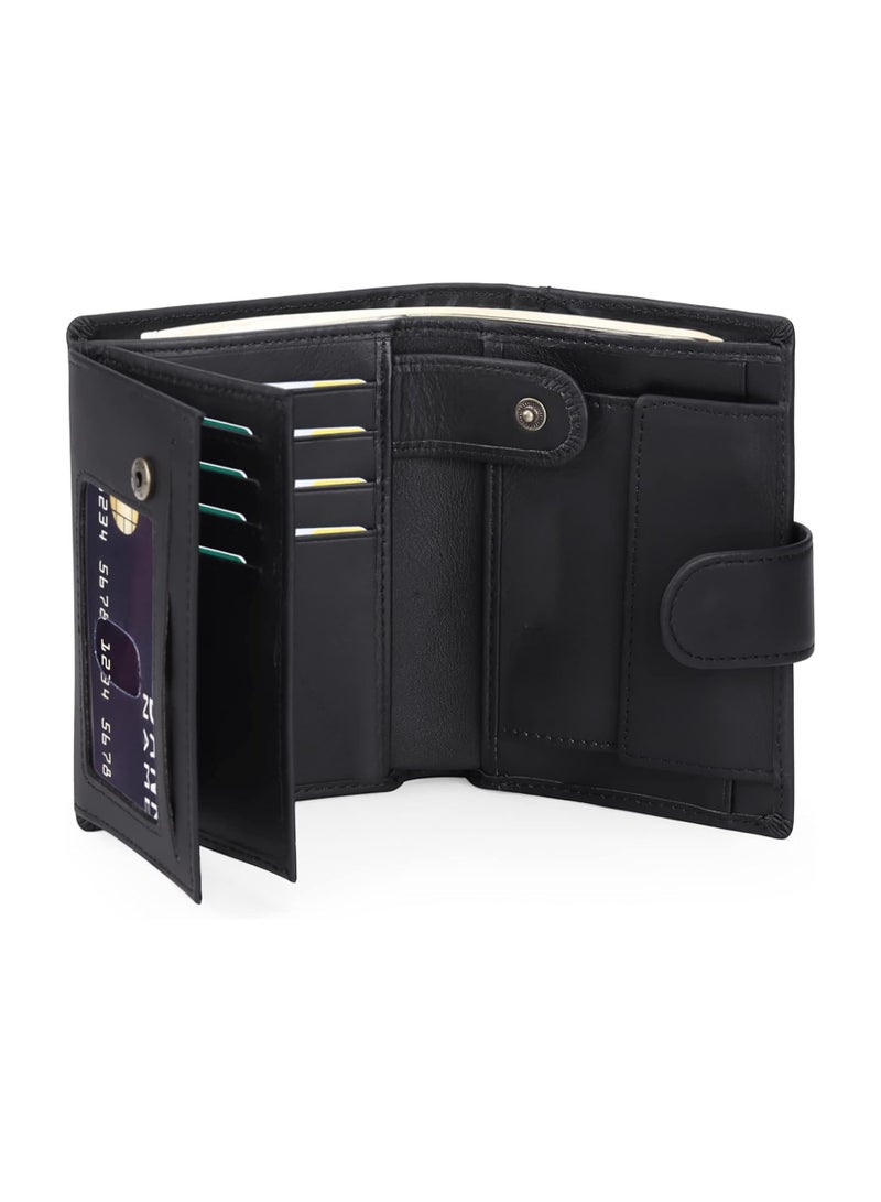 SYOSI Men's Wallets, Multifunctional Rfid Blocking Leather Wallet, Credit Card Trifold Compact Wallets with 16 X Card Slots, for Men With Id Window & Coin Pocket, Protect Personal Information - Image 1