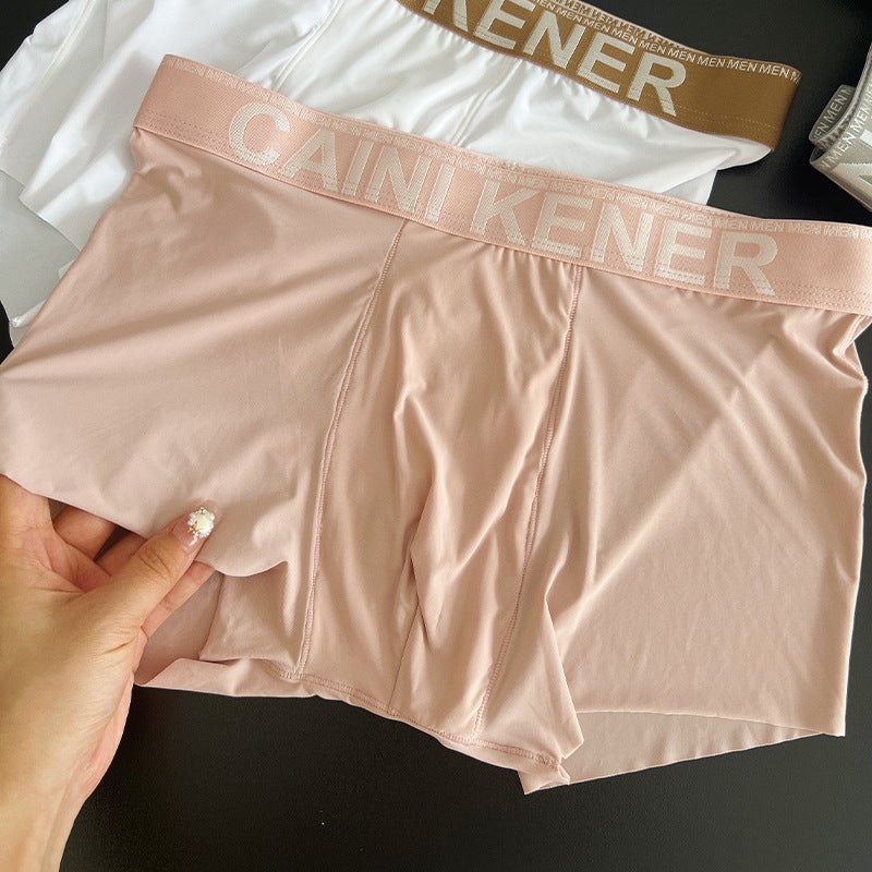 Ice Silk Underwear Men'S Naked Men'S Mid-Waist Underwear Solid Color Traceless Comfortable Polylactic Acid Men'S Underwear Sex Puzzle Shorts - Image 3