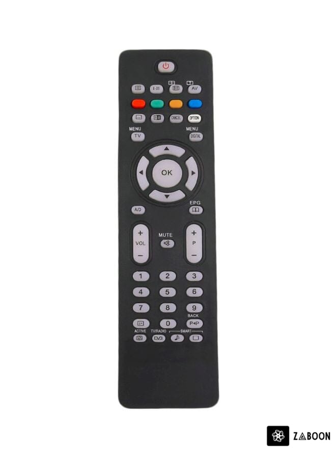 Zaboon Replacement Remote Control For Philips TV Black/White/Red