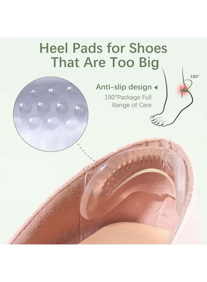 2 Pair Transparent Silicone High Heel Arch Support Insoles Non Slip Wear Resistant Half Size Pads Comfortable Height Increase For Casual Wedding Shoes Women - Image 4