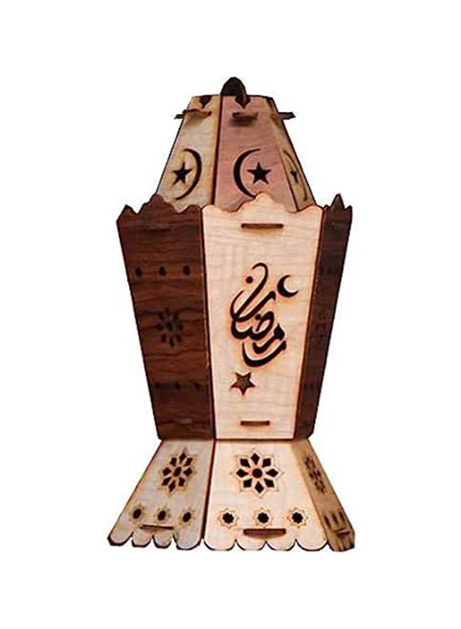 Ramadan Wooden Lantern - 12Cm - Image 1