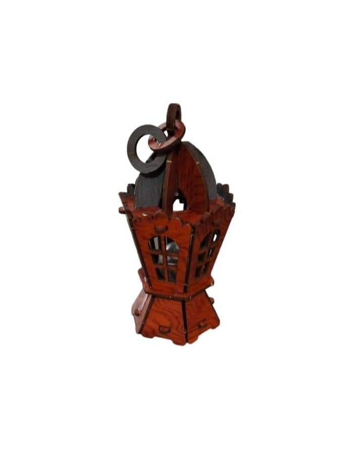 Ramadan Wooden Lantern - 12Cm - Image 2