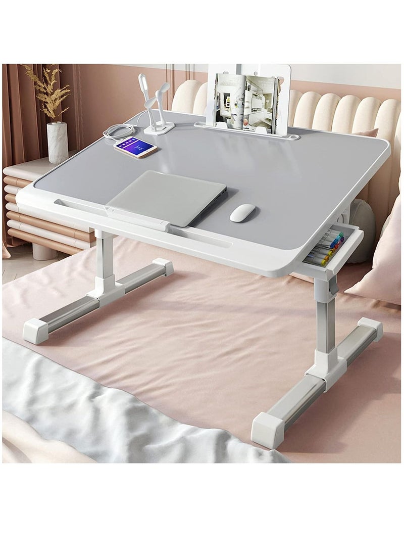 Arabest - Laptop Desk for Bed, Adjustable Laptop Bed Tray Table, Portable Lap Desks with USB Cooling Fan and Foldable Legs, Computer Tray Laptop Stand for Sofa Couch Floor (Black) - Image 1