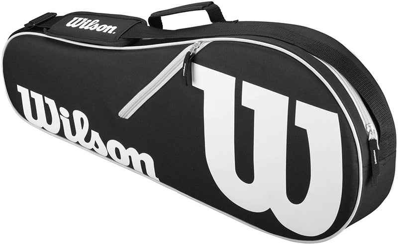 Wilson Advantage II Triple Tennis Racket Bag - Black/White, Holds up to 3 Rackets - Image 1
