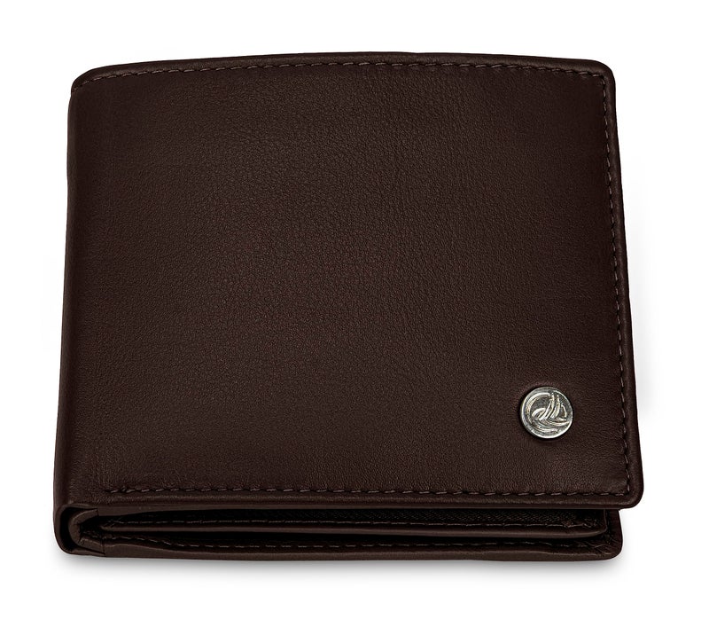 ANTONIO VALERIA Zen Brown Leather Wallet for Men - Image 1
