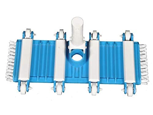 BlueWave 14 Inch Flexible Vacuum Head with Brush Blue Colour and Swimming Pool Blue Plastic Leaf Rake Mesh Net Skimmer Clean Swimming Pool Tool Leaf - Image 2