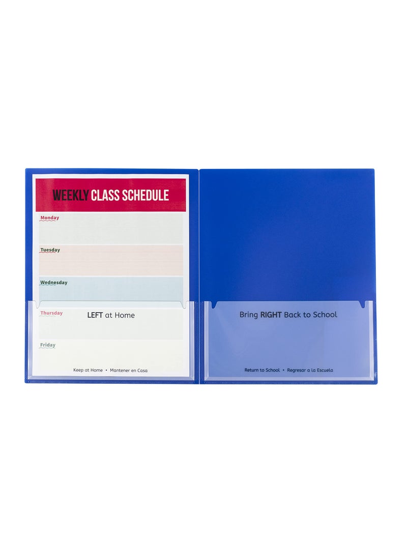 C-Line C-Line Classroom Connector School-to-Home Folders, Blue, 25 per Box (32005)  - Image 3