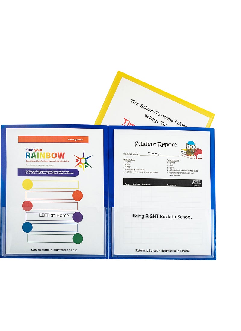C-Line C-Line Classroom Connector School-to-Home Folders, Blue, 25 per Box (32005)  - Image 4
