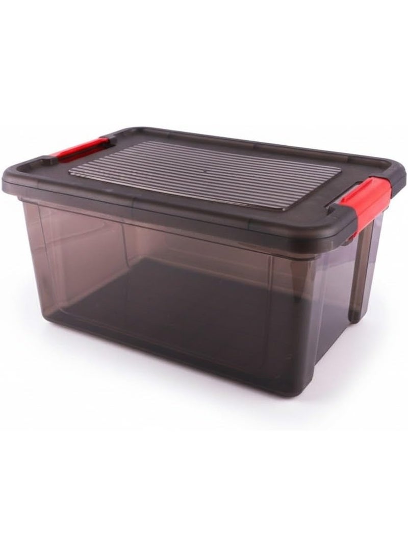 16-liter plastic storage box with airtight clips, multi-colored - Image 2