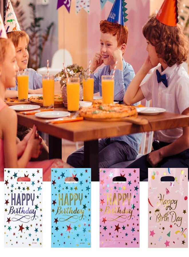 Fadayunn Happy Birthday Party Favor Bags Birthday Candy Bags Goodie Bags for Party Goodie Bag Loot Gift Bags Bulk Plastic Candy Favor Bag for Girl Boy Party Decor 40 PCS 6.3 x 9.4In - Image 4