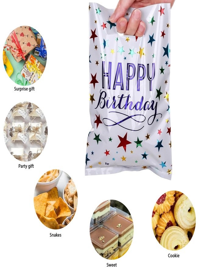 Fadayunn Happy Birthday Party Favor Bags Birthday Candy Bags Goodie Bags for Party Goodie Bag Loot Gift Bags Bulk Plastic Candy Favor Bag for Girl Boy Party Decor 40 PCS 6.3 x 9.4In - Image 3