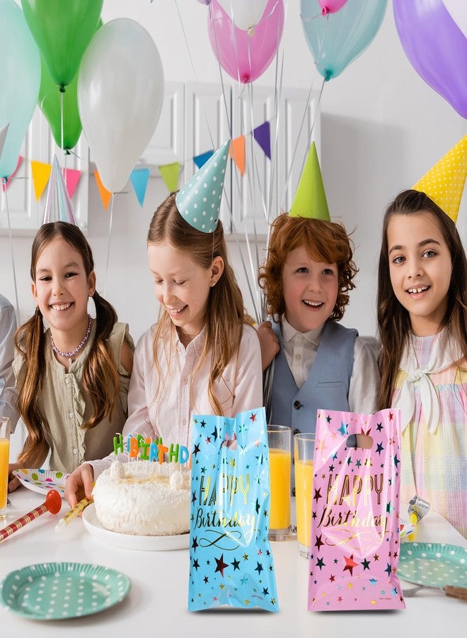Fadayunn Happy Birthday Party Favor Bags Birthday Candy Bags Goodie Bags for Party Goodie Bag Loot Gift Bags Bulk Plastic Candy Favor Bag for Girl Boy Party Decor 40 PCS 6.3 x 9.4In - Image 5
