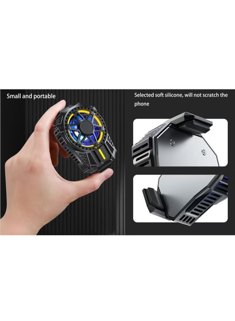Loquat Mobile Phone Cooling Fan, Phone Cooler with Semi-Conductor Cooling Chip, Silent Mobile Phone Radiator, Portable Lightweight Phone Cooling Fan Fit All Types of 2.6-3.5 inches Width iPhone/Android Smart - Image 2