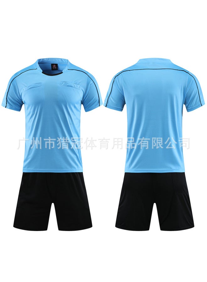 #112/light Blue Short Sleeve Football Jersey - Image 1