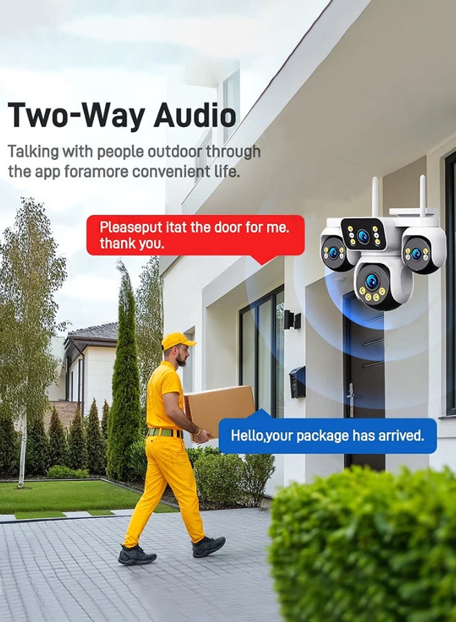 DIFANG 20MP CCTV 4 Lens 4 Screen Security WiFi 360° IP Camera 16X Zoom & Auto Tracking CCTV 10K Wireless Surveillance IP Camera Outdoor WITH 128G Card - Image 5