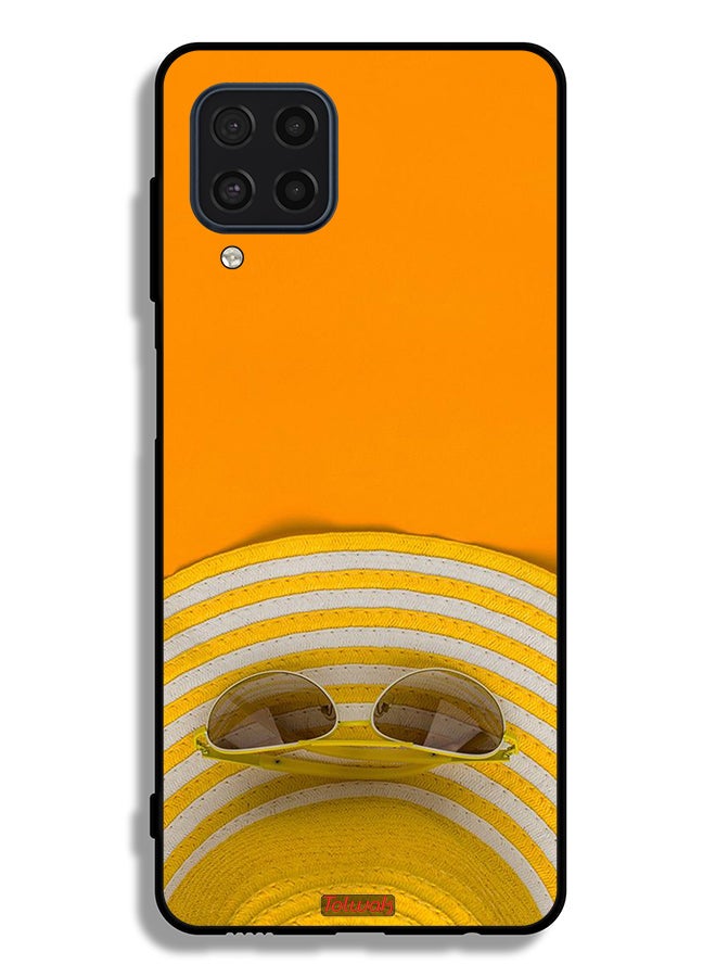 Tolwak Samsung Galaxy M22 Protective Case Cover Glasses Hat - Image 2