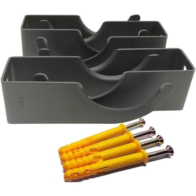 B&Z 4X DUAL ARM TRADITIONAL COLUMN RADIATOR BRACKETS (ANTHRACITE) WITH FREE SCREWS (100MM (A) X 70MM (B), ANTHRACITE) - Image 1