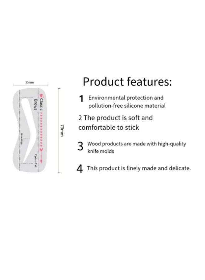 10 نماذج للحواجب، مجموعة استنسل لتشكيل الحواجب - Image 3