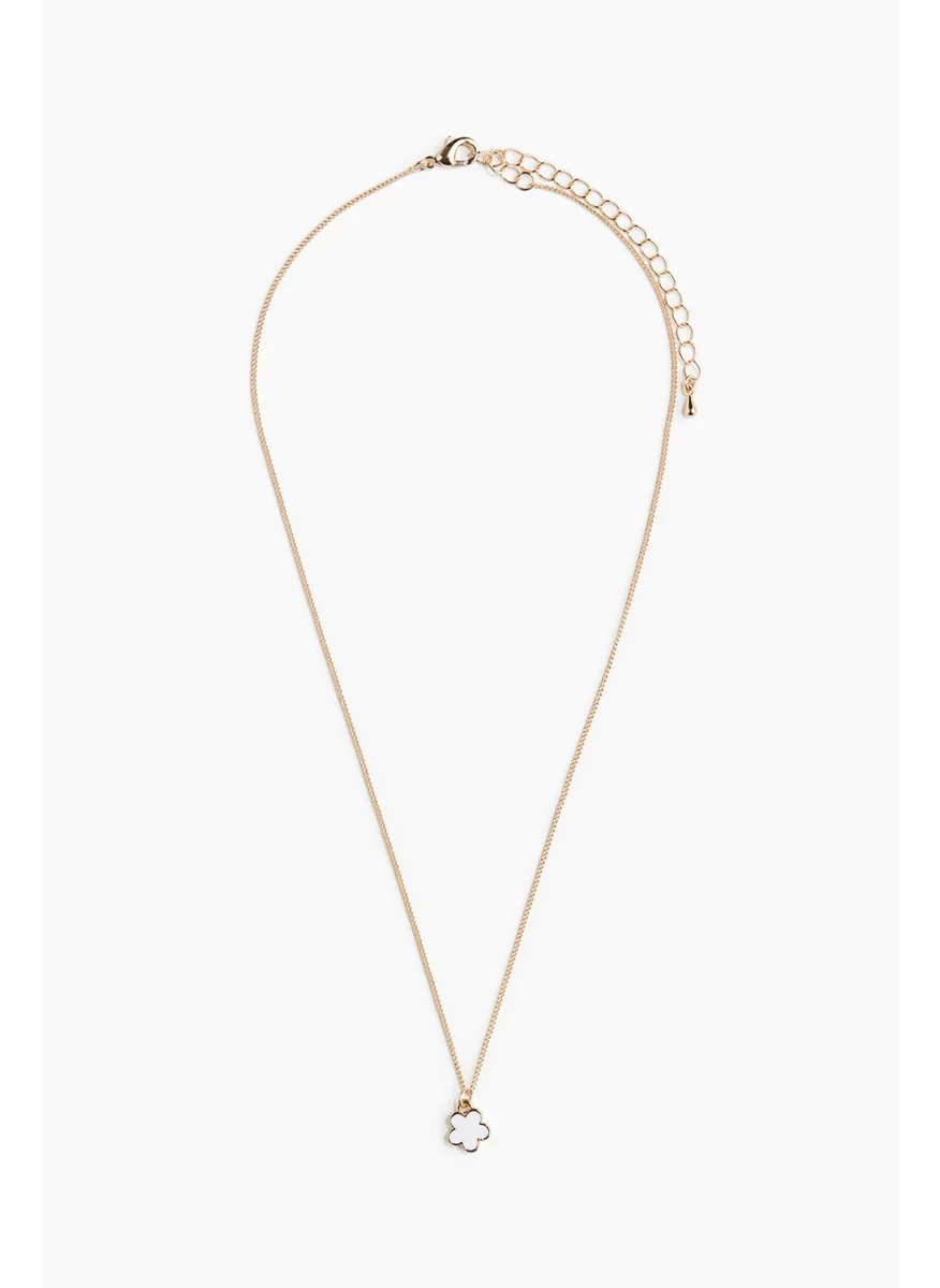 اتش اند ام Flower-Pendant Necklace