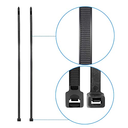 Superun Black Zip Ties 6 Inch, 40 Lbs Tensile Strength Wire Ties (Industrial Grade Cable Ties) Pack of 1000 - Image 3