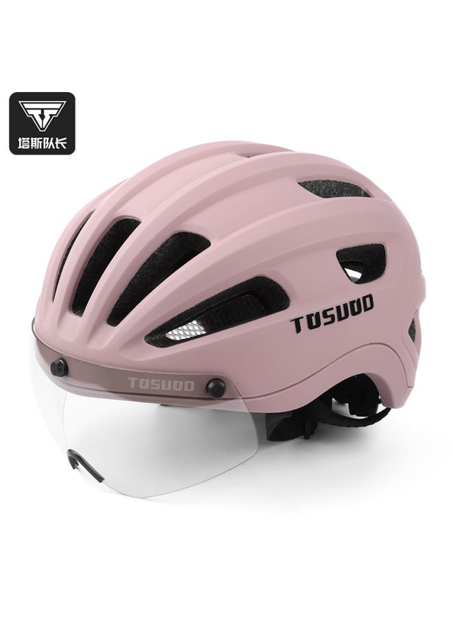 Tosuod Kids Bicycle Helmet with Magnetic Color-Changing Goggles – Rouge, Day and Night Use