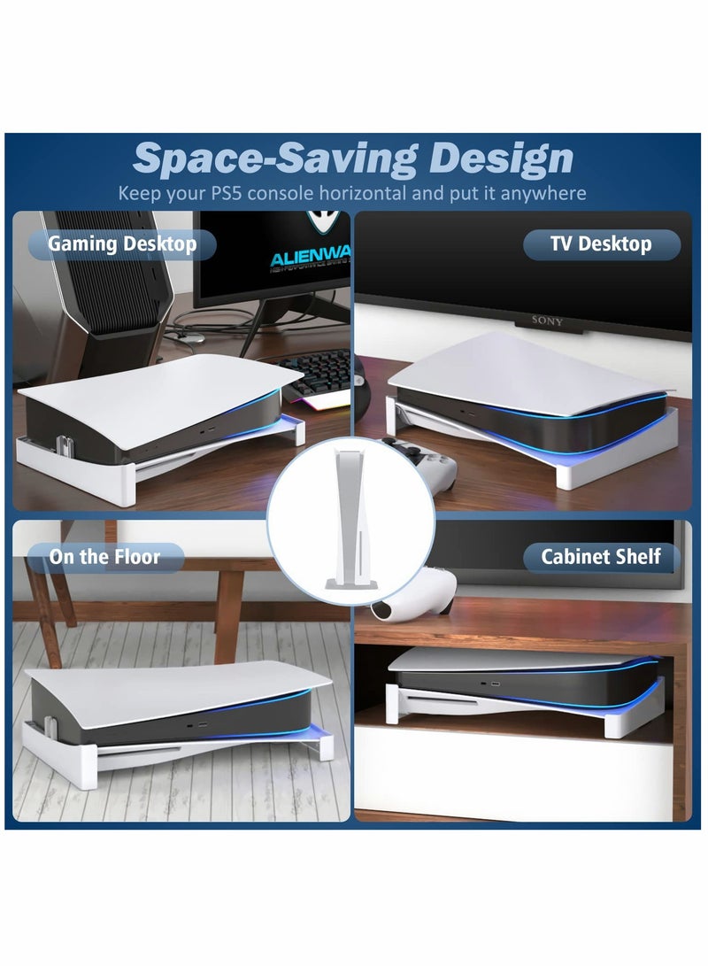 SYOSI Console Horizontal Storage Rack for PS5 Optical Drive Digital Version of Flush Desk Bracket for PS5 Accessories with Fixing Screws  - Image 4