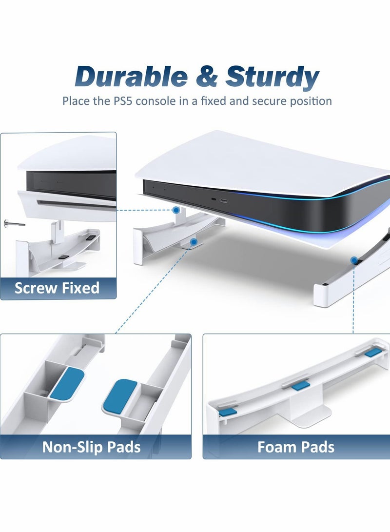 SYOSI Console Horizontal Storage Rack for PS5 Optical Drive Digital Version of Flush Desk Bracket for PS5 Accessories with Fixing Screws  - Image 3