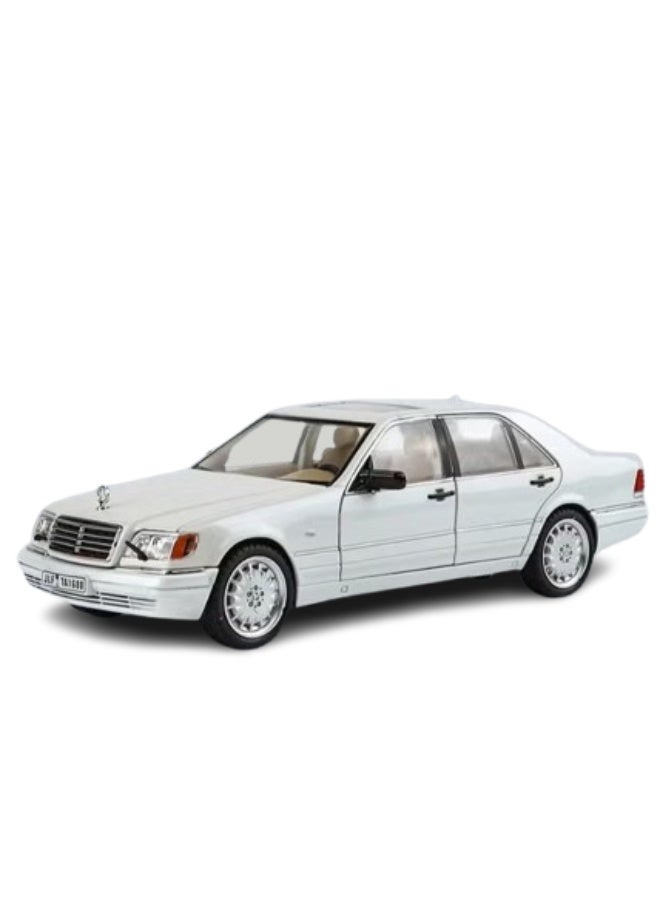 حديقة الألعاب محاكاة سيارة مرسيدس بنز الكلاسيكية الفاخرة المصبوبة بمقياس 1:24 - لعبة سبائك كلاسيكية مع صوت وإضاءة للأطفال وهواة الجمع - Image 1