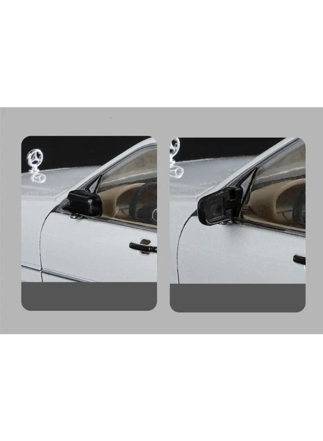 حديقة الألعاب محاكاة سيارة مرسيدس بنز الكلاسيكية الفاخرة المصبوبة بمقياس 1:24 - لعبة سبائك كلاسيكية مع صوت وإضاءة للأطفال وهواة الجمع - Image 5