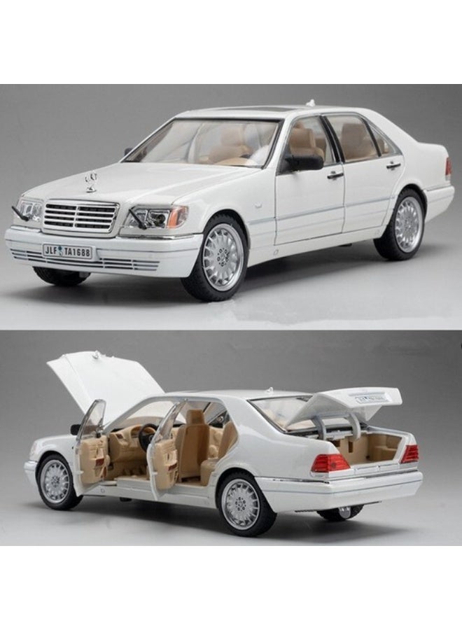 حديقة الألعاب محاكاة سيارة مرسيدس بنز الكلاسيكية الفاخرة المصبوبة بمقياس 1:24 - لعبة سبائك كلاسيكية مع صوت وإضاءة للأطفال وهواة الجمع - Image 3