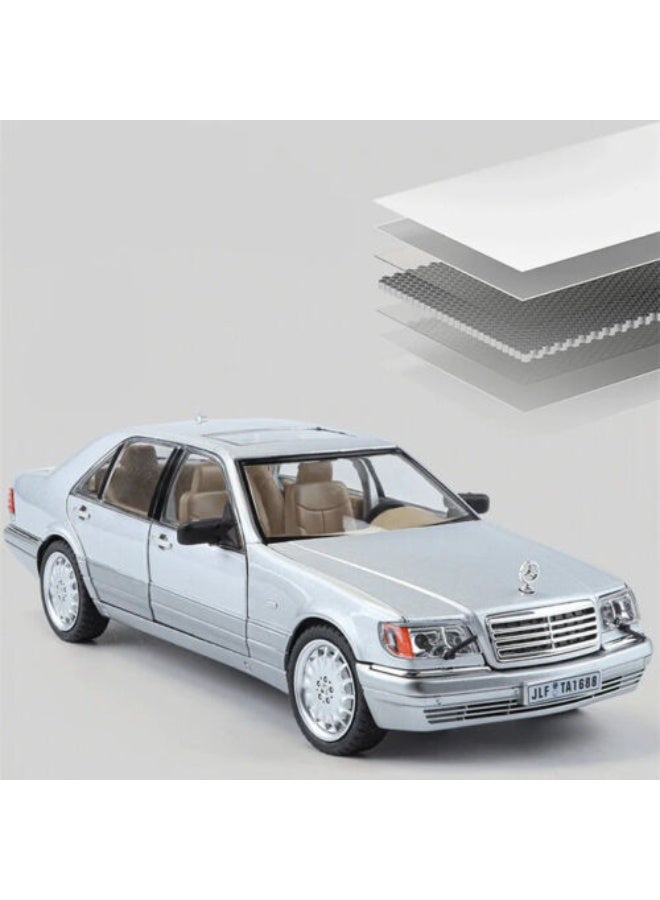 حديقة الألعاب محاكاة سيارة مرسيدس بنز الكلاسيكية الفاخرة المصبوبة بمقياس 1:24 - لعبة سبائك كلاسيكية مع صوت وإضاءة للأطفال وهواة الجمع - Image 4