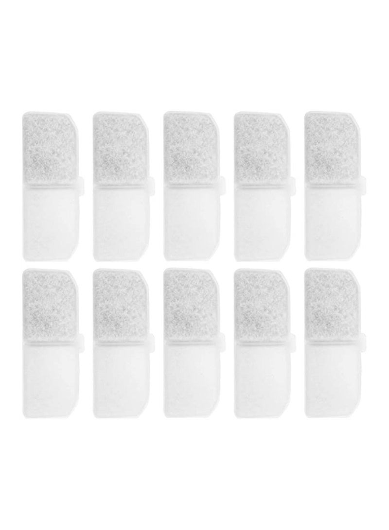 SYOSI Pet Drinking Water Filter Cotton, SYOSI Pet Water Fountain Replacement Filter Activated Carbon for Automatic Pet Water Dispenser for Cats Dogs, 10Pcs - Image 1