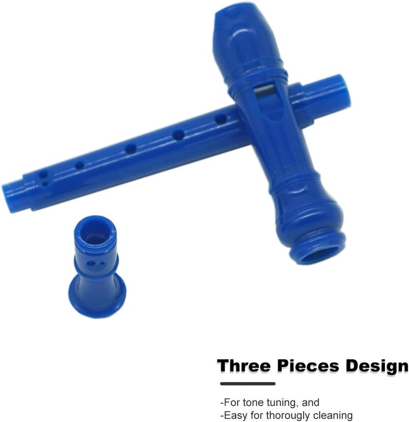 ENGIEGEE SJOYS 8-Hole Soprano Descant Recorder with Cleaning Rod and Case Bag for School Student Home Entertainment, Blue - Image 2