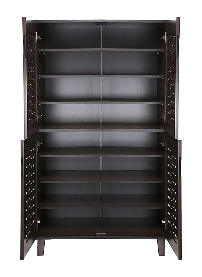 MAF furniture Maf Galaxy Design Wooden Shoe Rak / Organiser With 4 Doors - Color Dark Brown Size (130H X 80W X 40D Cm) Model Gdf-1518.  - Image 2