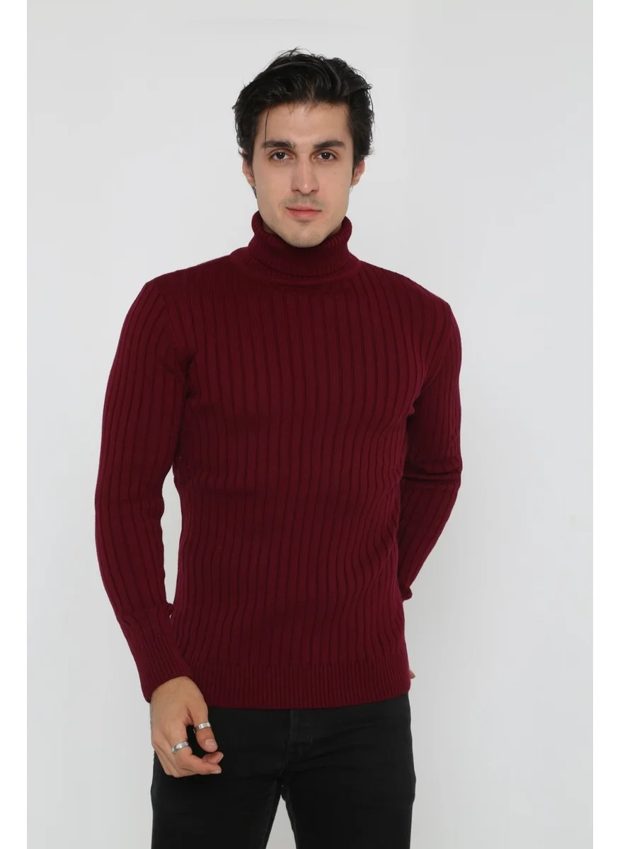 Kmk Kombin KMK Combine Plus Size Full Turtleneck Men's Sweater