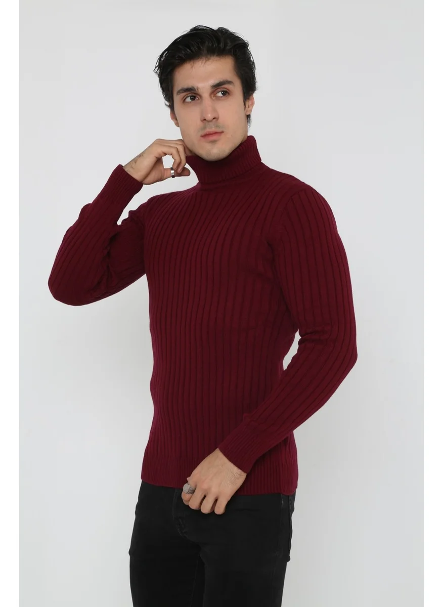 Kmk Kombin KMK Combine Plus Size Full Turtleneck Men's Sweater
