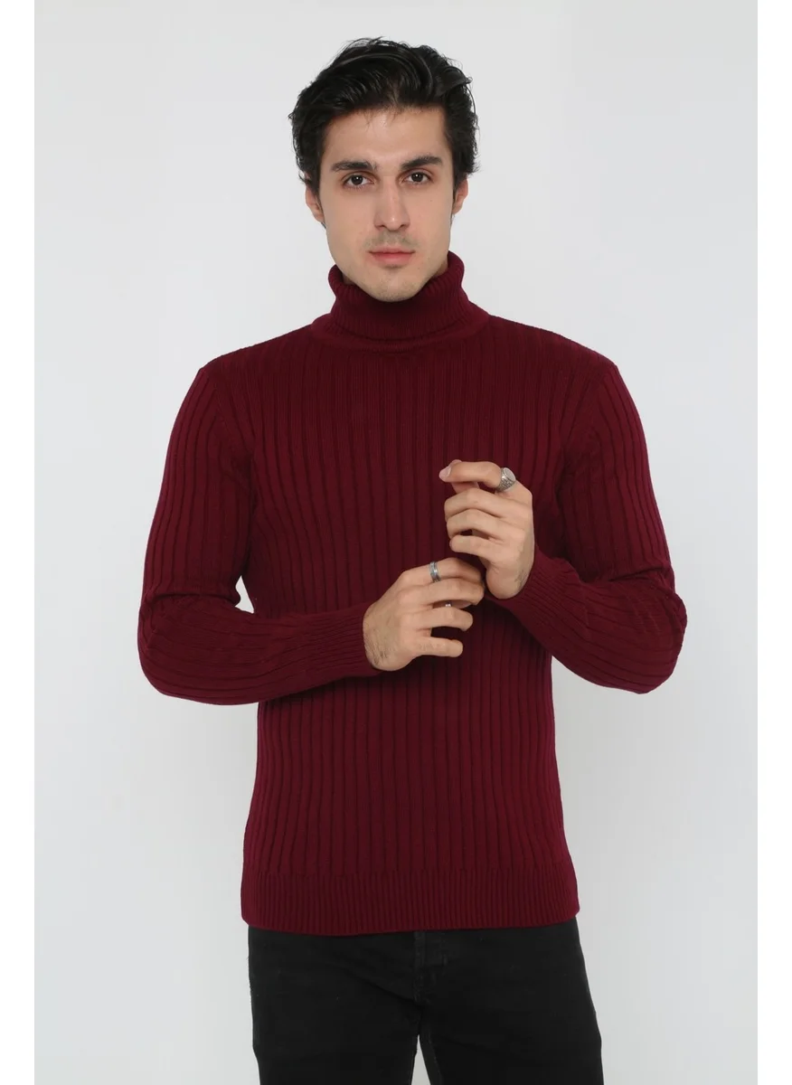 Kmk Kombin KMK Combine Plus Size Full Turtleneck Men's Sweater