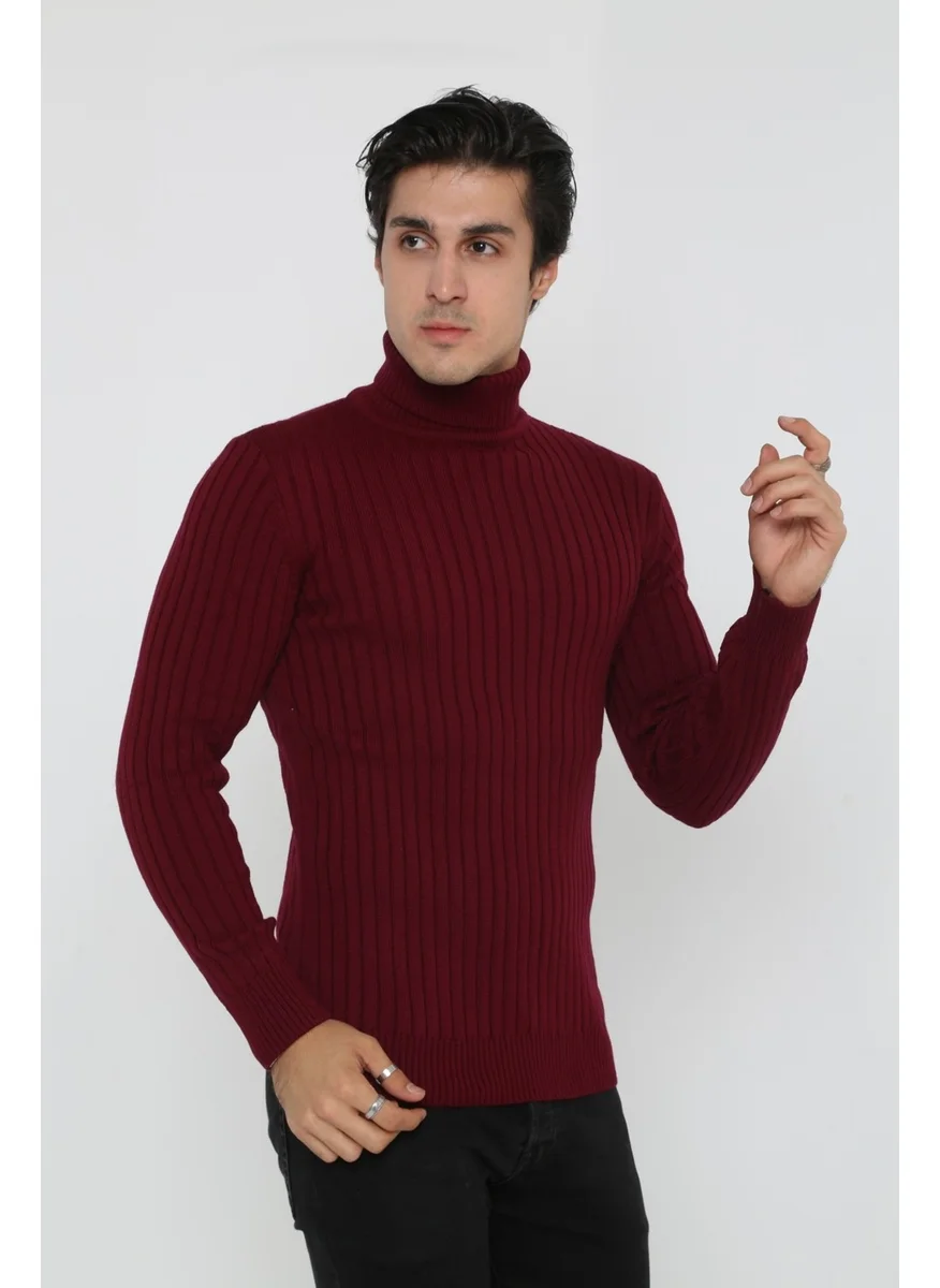 Kmk Kombin KMK Combine Plus Size Full Turtleneck Men's Sweater