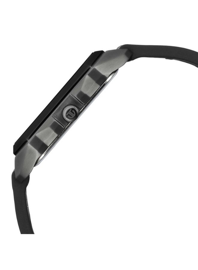 تيتان ساعة يد جلدية مستطيلة للرجال - Image 4