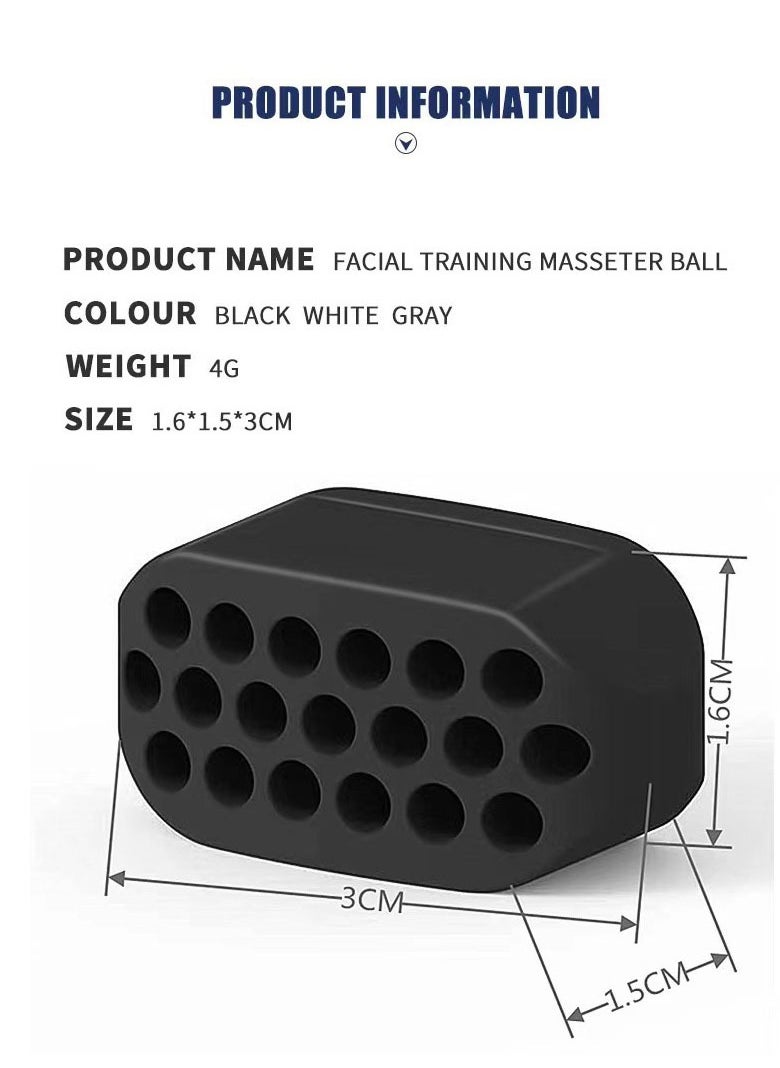 Generic 2 masseter jaw and jaw trainers, silicone chewing trainer for facial muscles for fitness  - Image 3